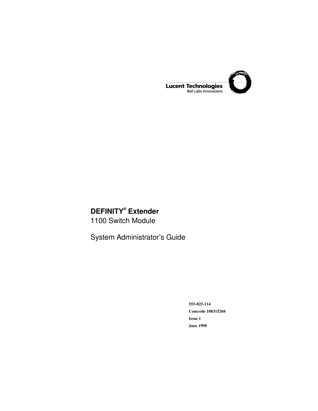 Lucent Technologies 1100 manual Definity Extender 