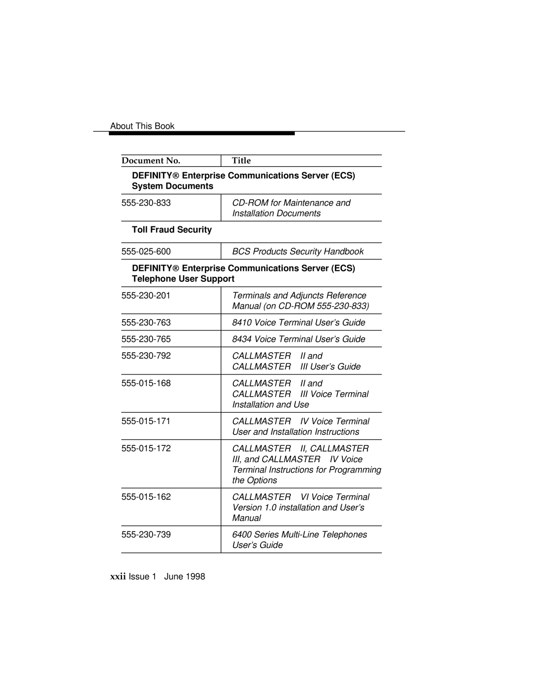 Lucent Technologies 1100 manual Toll Fraud Security 