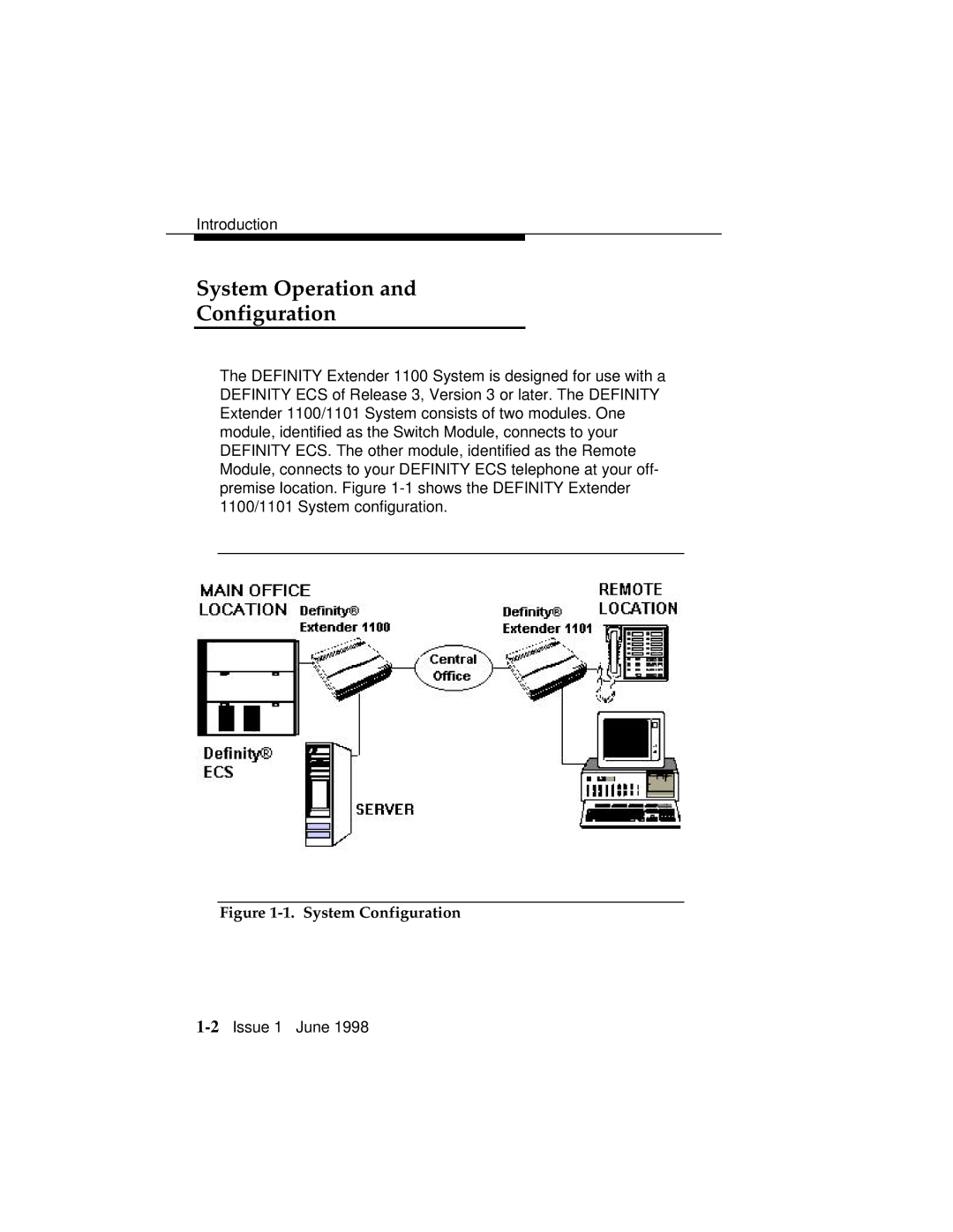 Lucent Technologies 1100 manual System Operation Configuration, System Configuration 