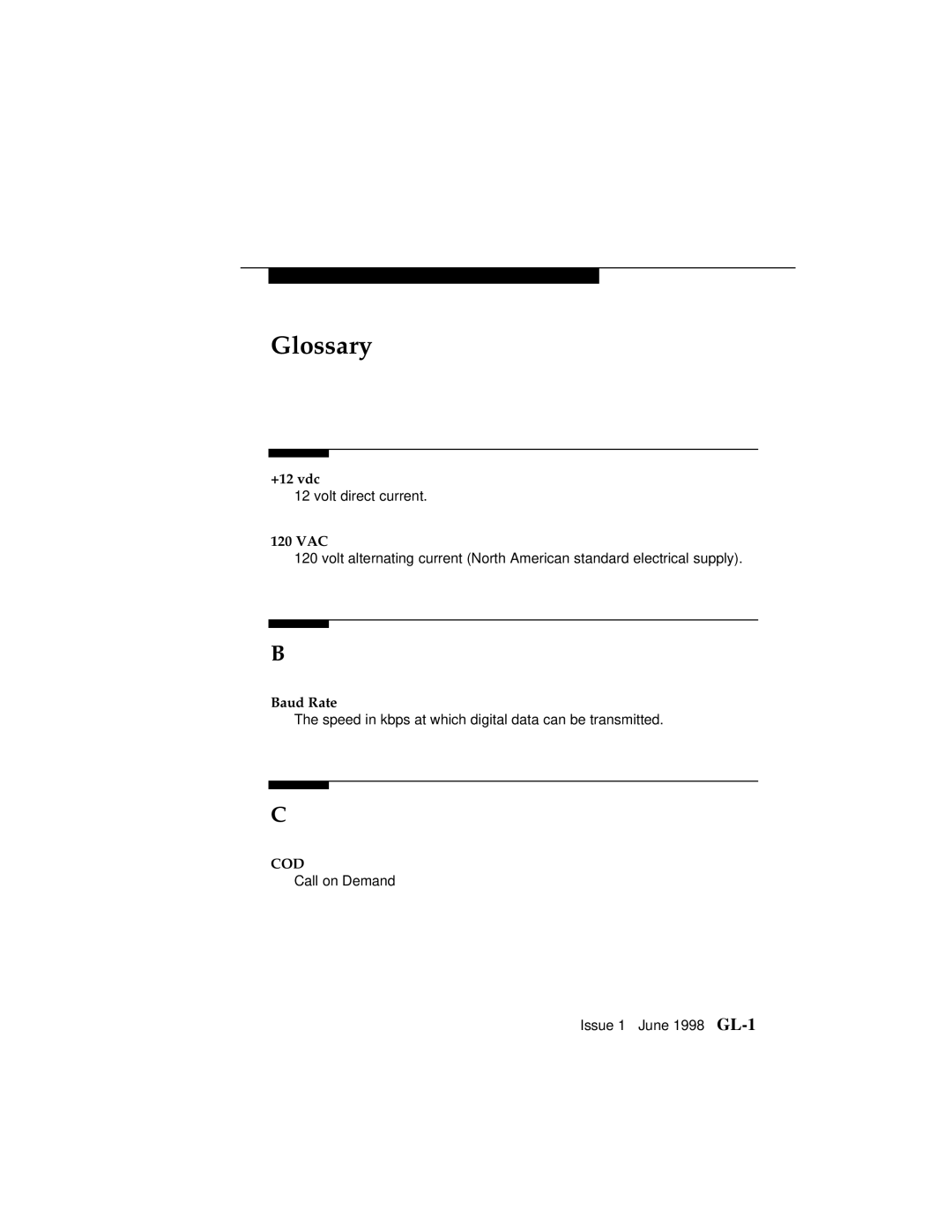 Lucent Technologies 1100 manual Glossary 