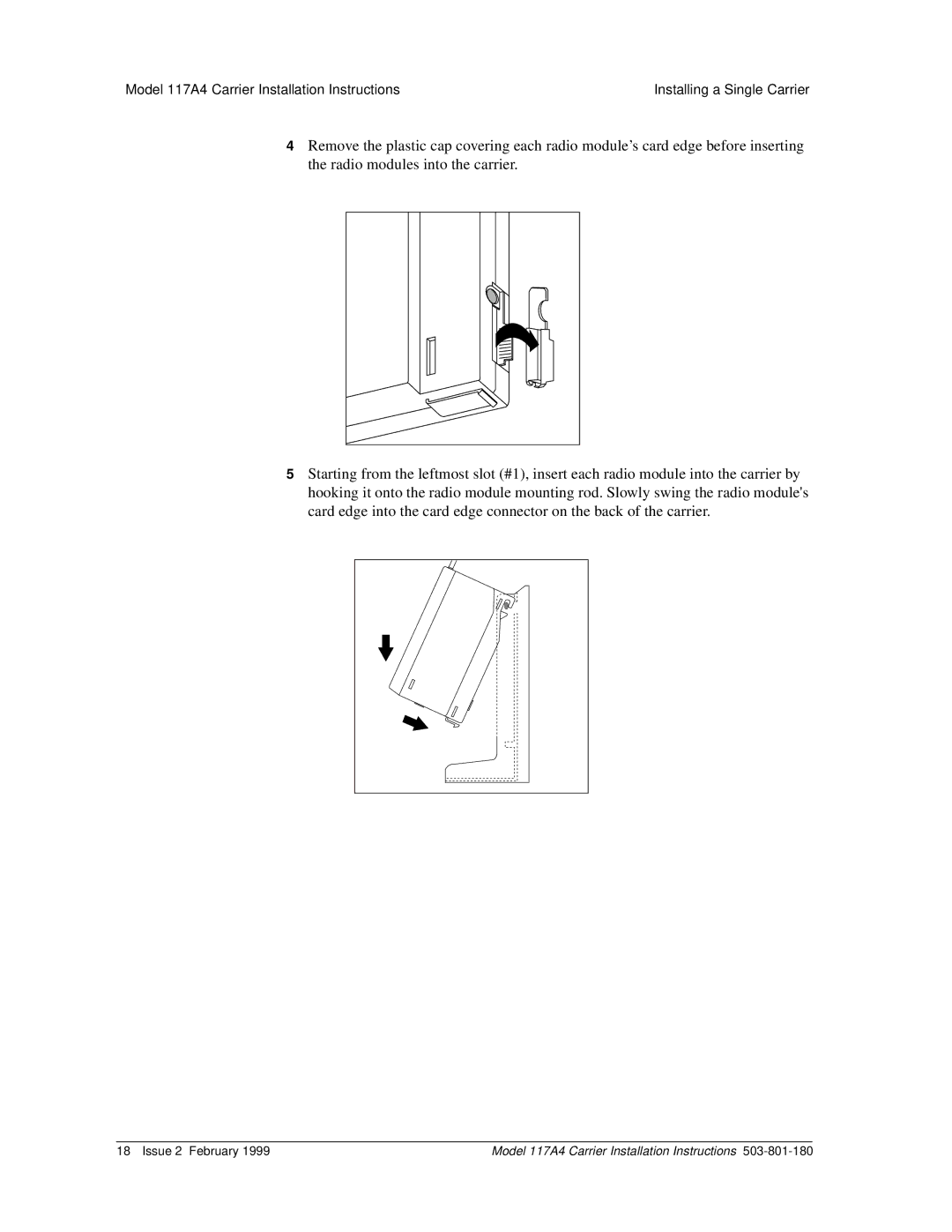 Lucent Technologies installation instructions Model 117A4 Carrier Installation Instructions 