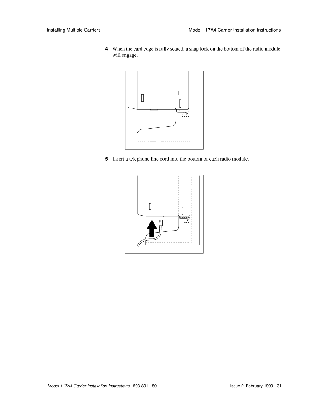 Lucent Technologies 117A4 installation instructions Installing Multiple Carriers 