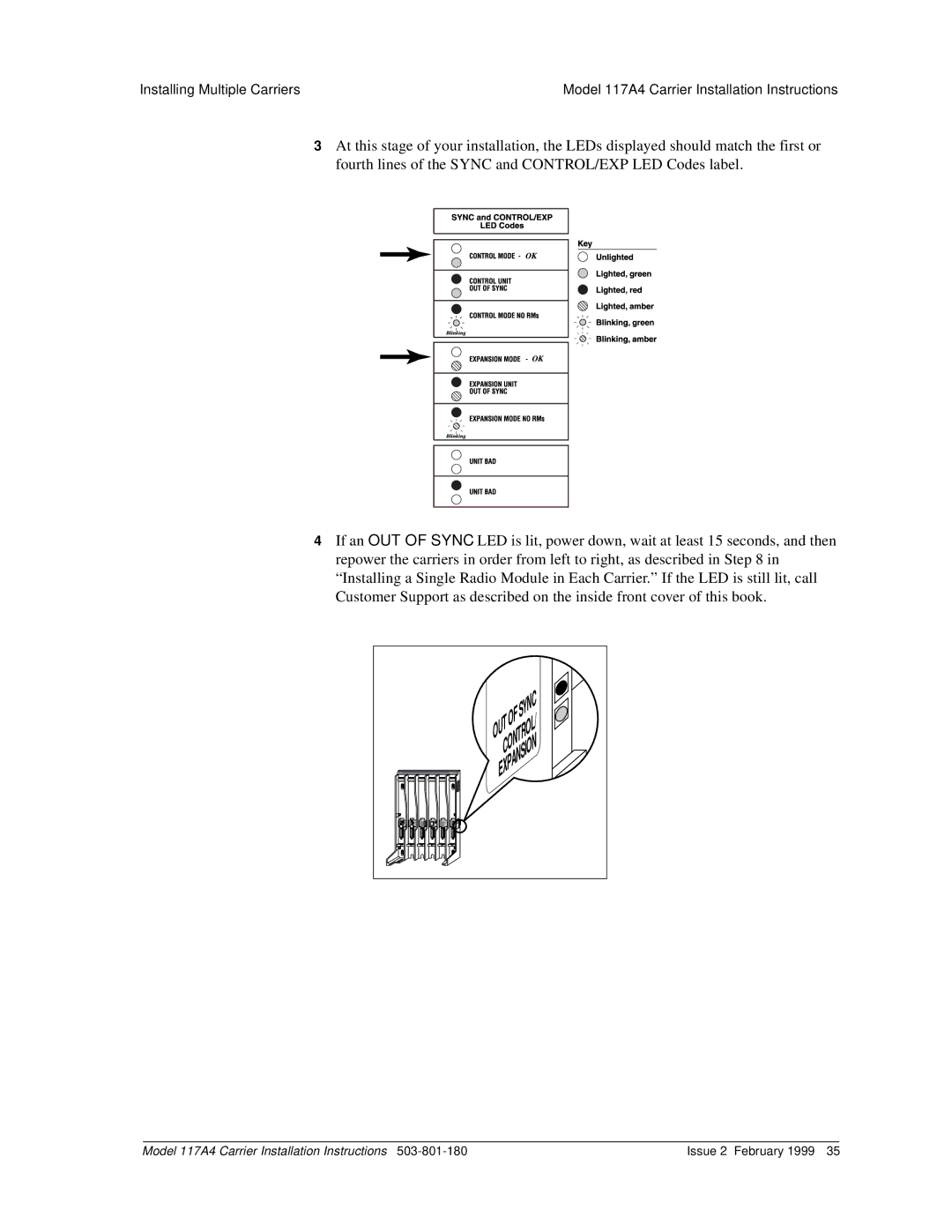 Lucent Technologies 117A4 installation instructions Control 