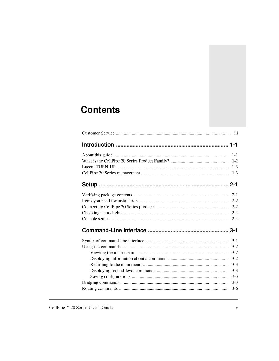 Lucent Technologies 20 manual Contents 