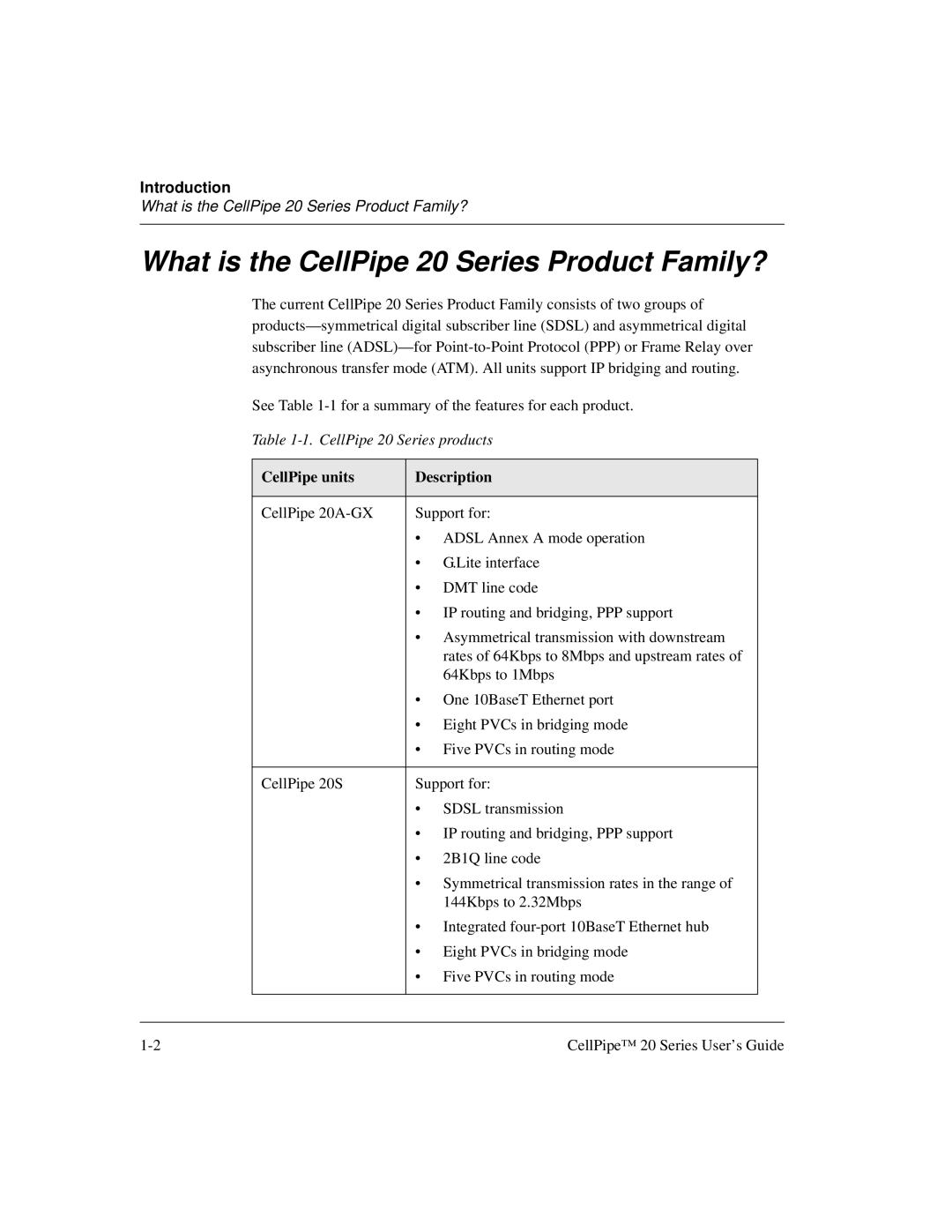 Lucent Technologies manual What is the CellPipe 20 Series Product Family? 