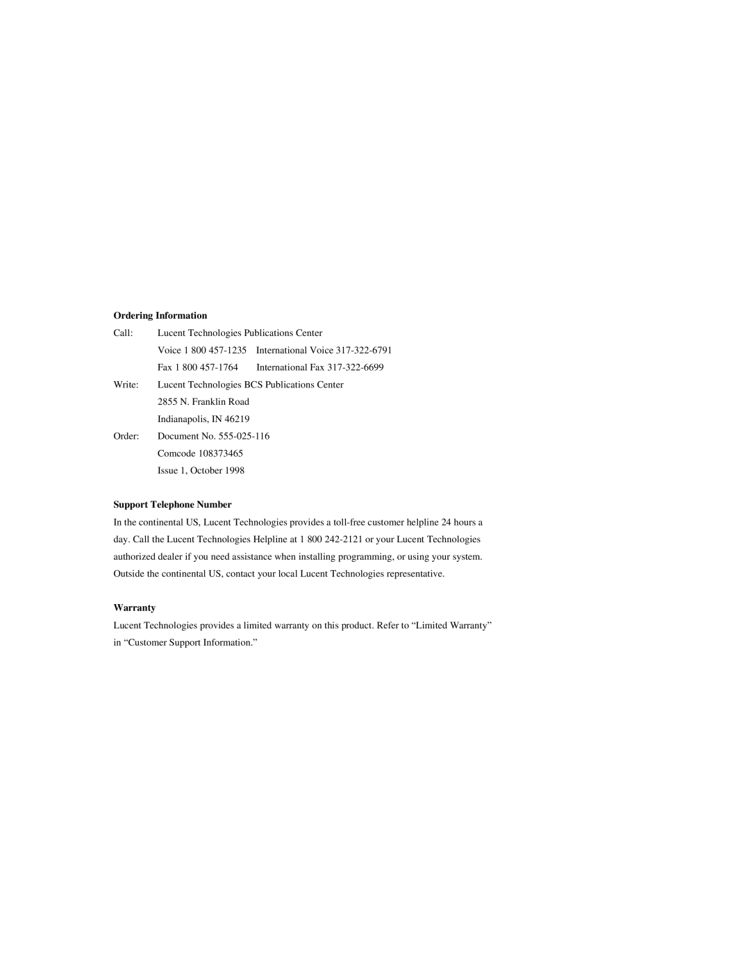 Lucent Technologies 3000, 3100 manual Ordering Information 