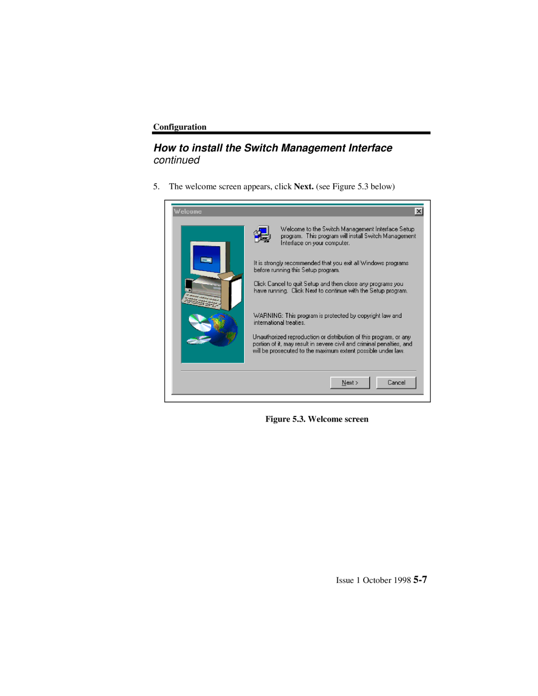 Lucent Technologies 3100, 3000 manual Welcome screen 