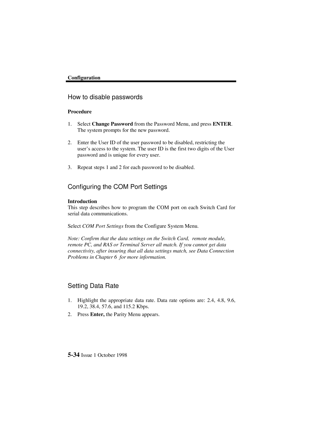 Lucent Technologies 3000, 3100 manual How to disable passwords 