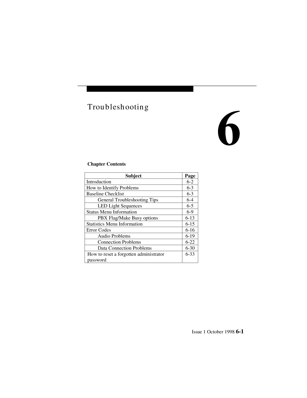 Lucent Technologies 3100, 3000 manual Troubleshooting 