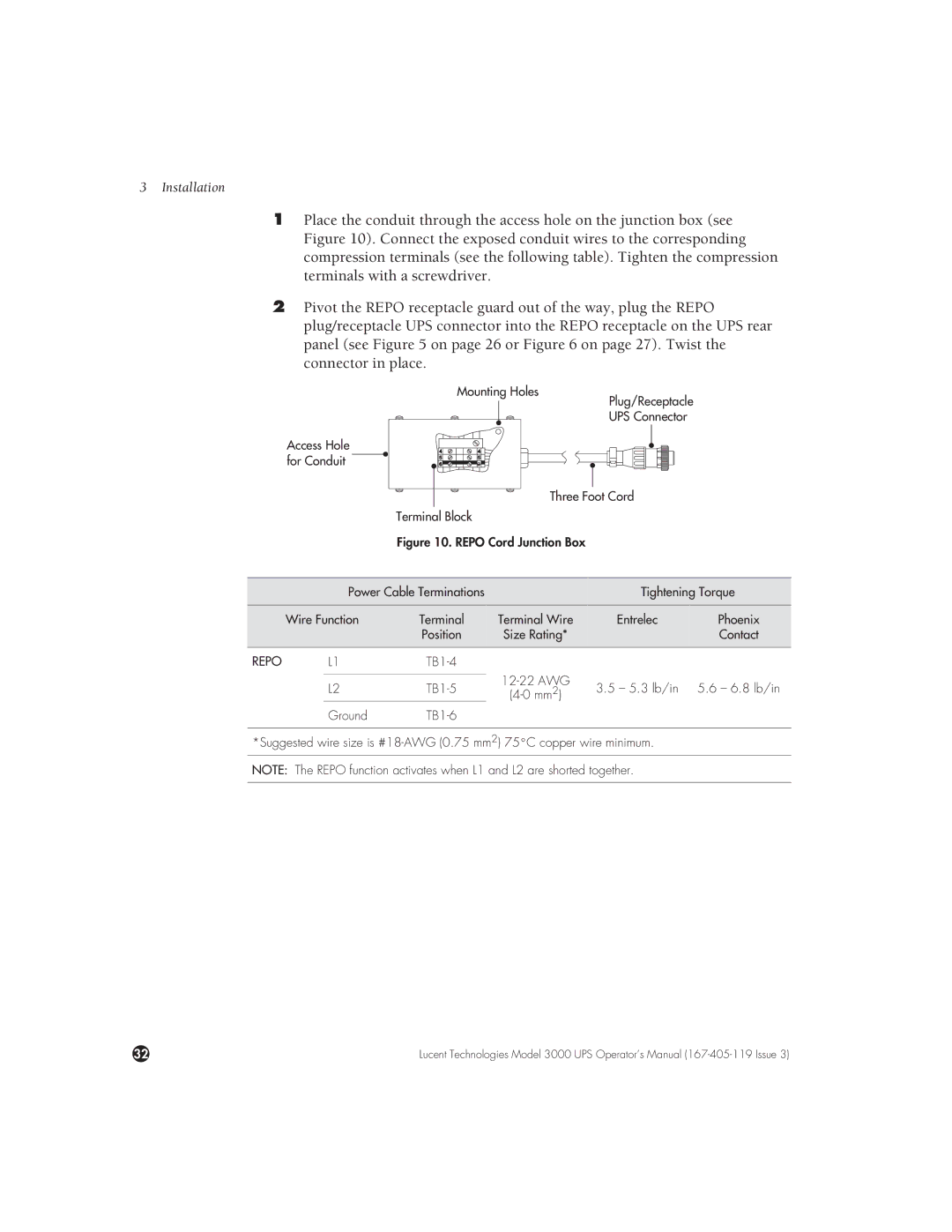 Lucent Technologies 3000 VA manual Mounting Holes 