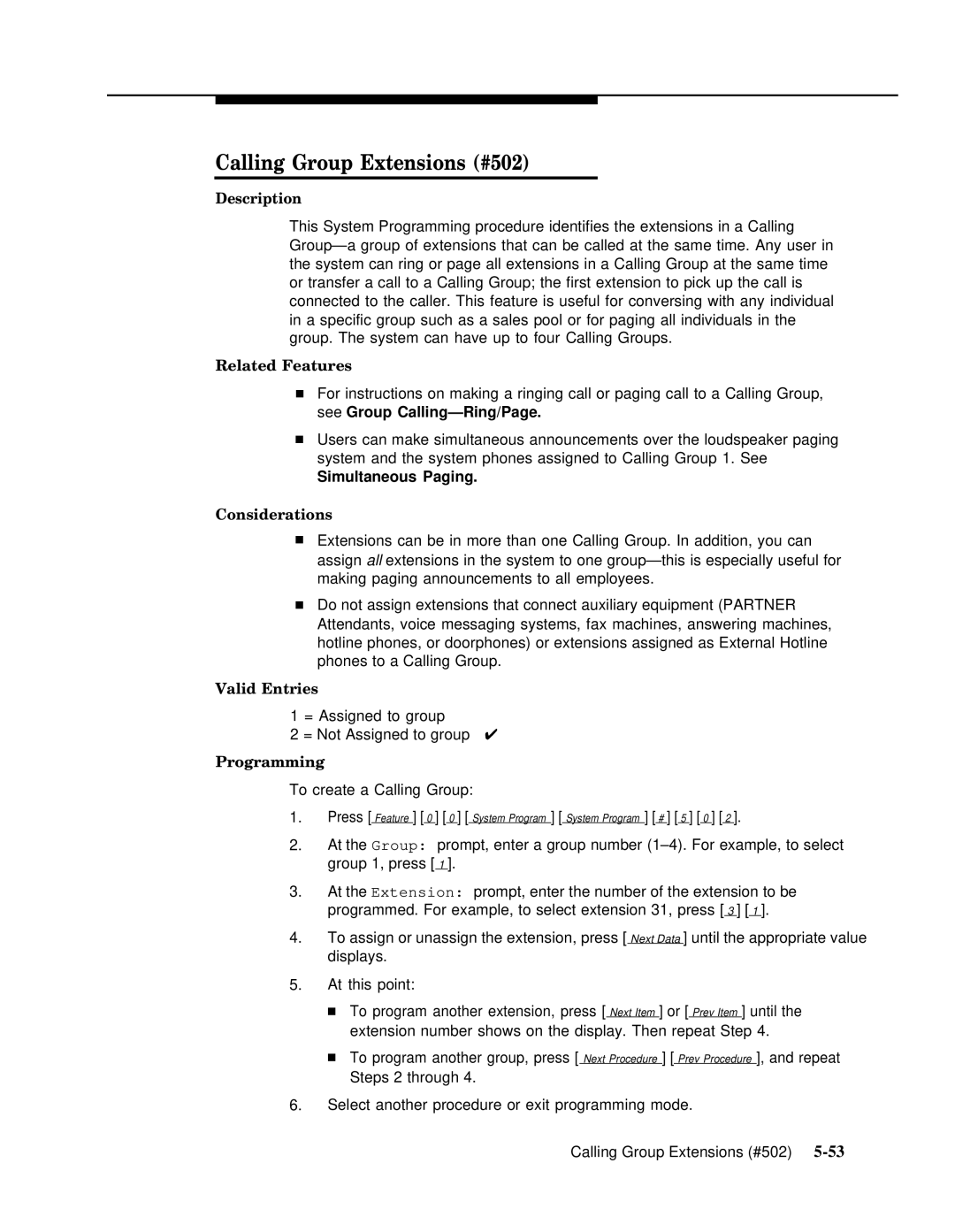 Lucent Technologies 4.1 manual Calling Group Extensions #502, Simultaneous Paging 