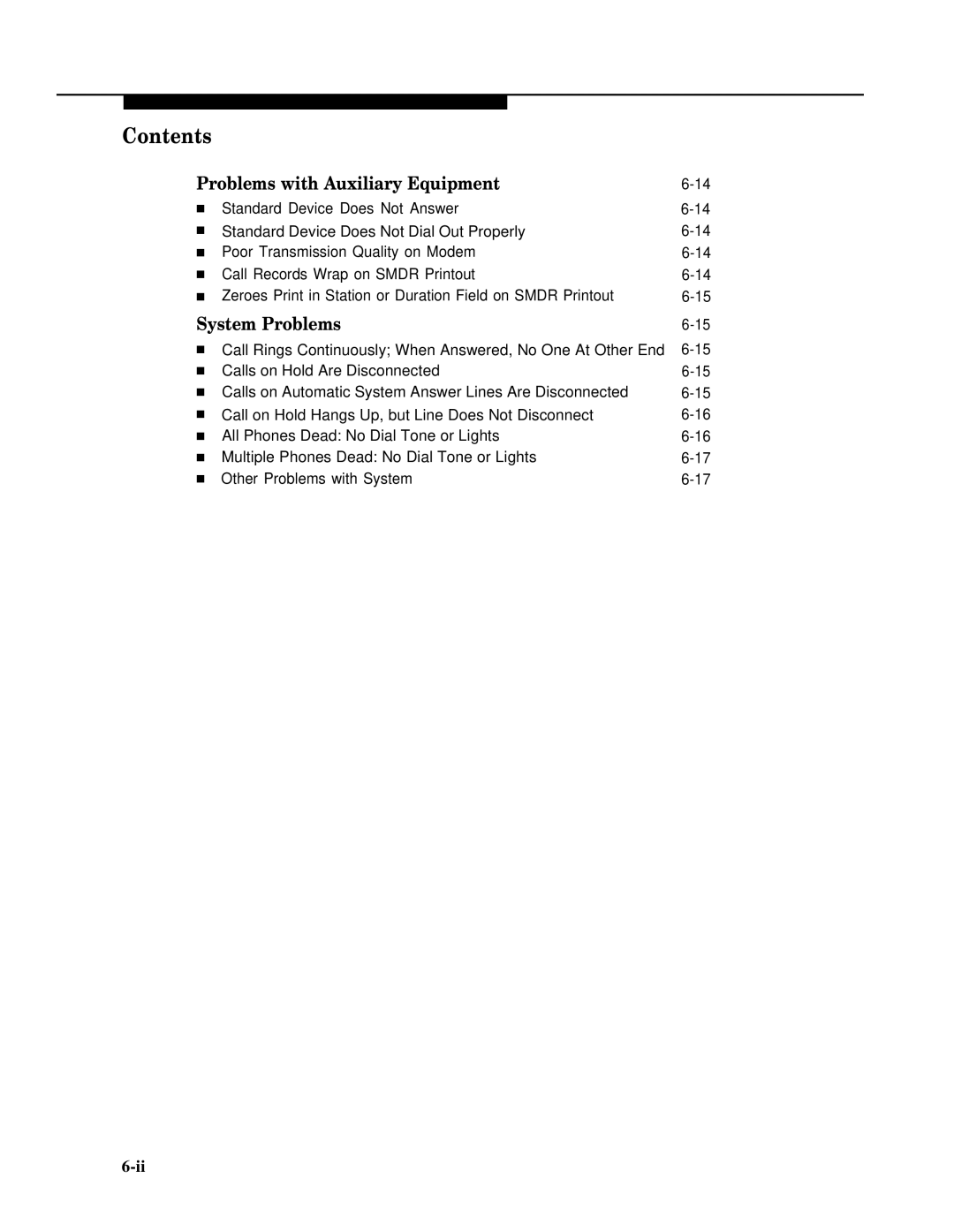 Lucent Technologies 4.1 manual Problems with Auxiliary Equipment 