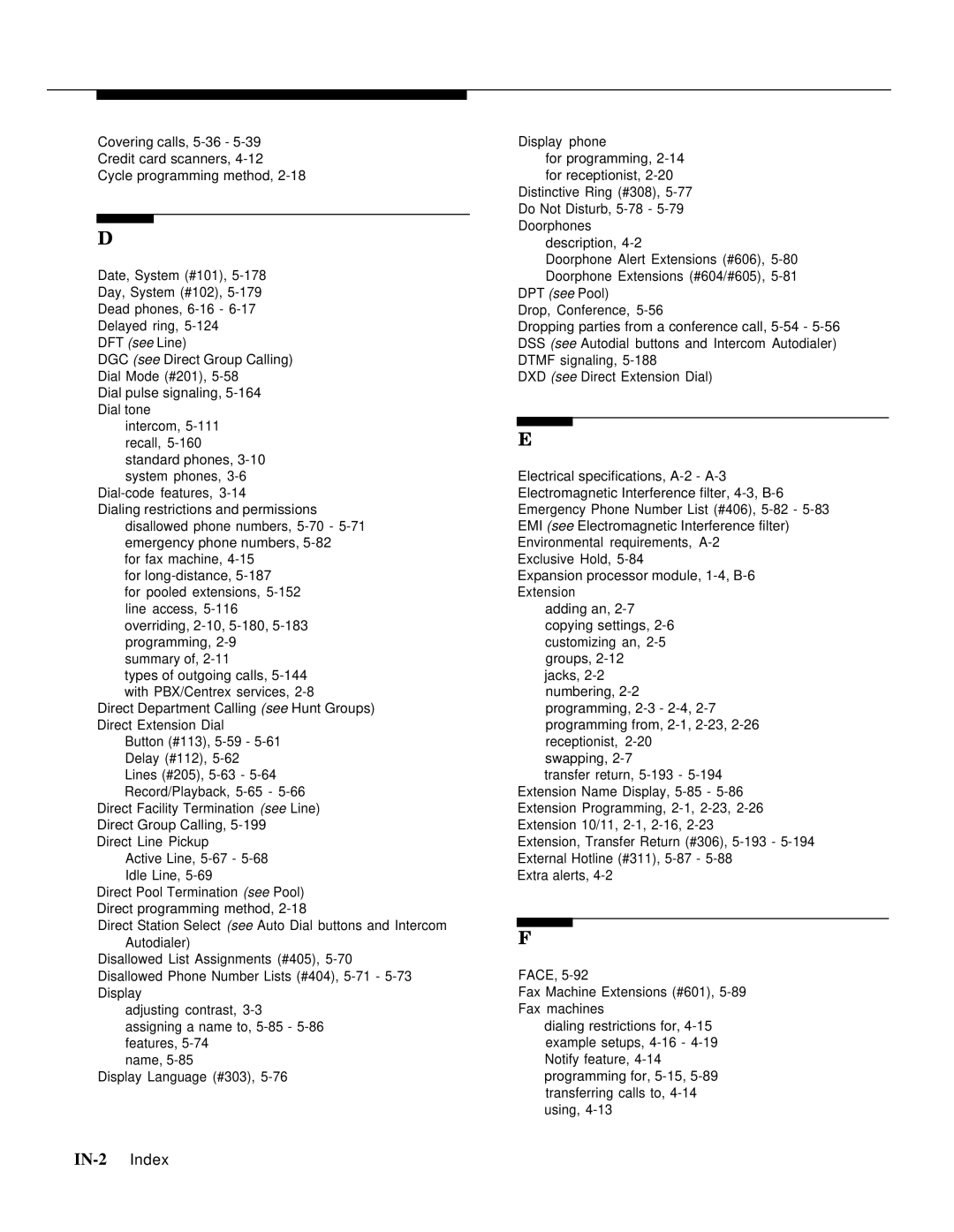 Lucent Technologies 4.1 manual IN-2 Index 