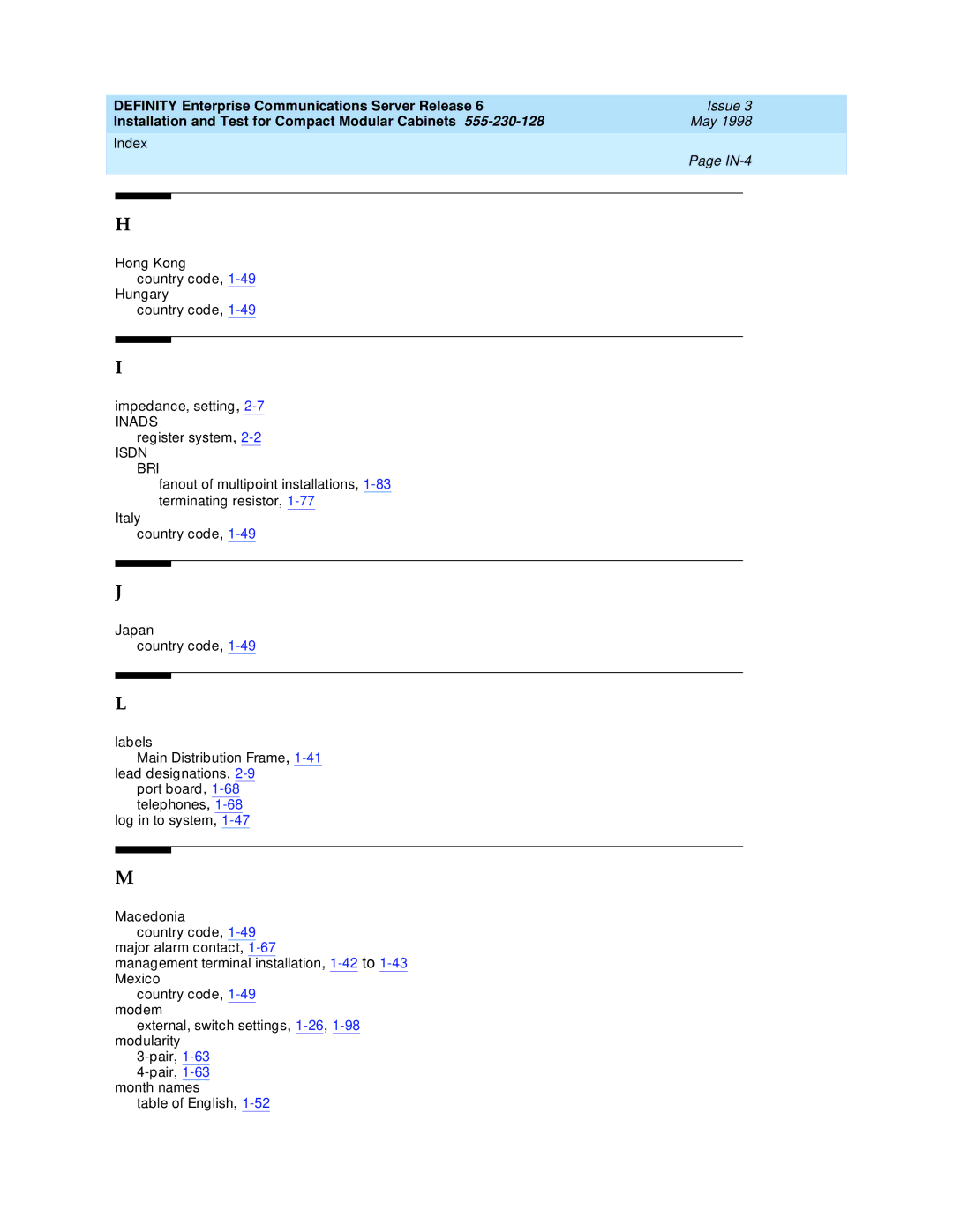 Lucent Technologies 555-230-128 manual Inads 