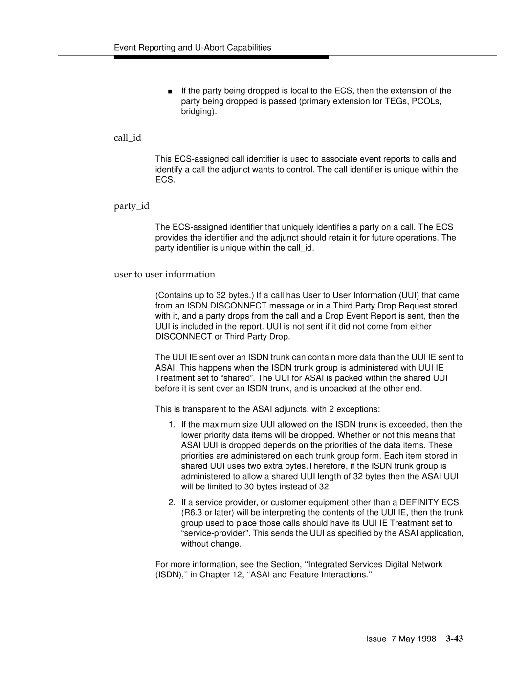 Lucent Technologies 555-230-220 manual Callid 