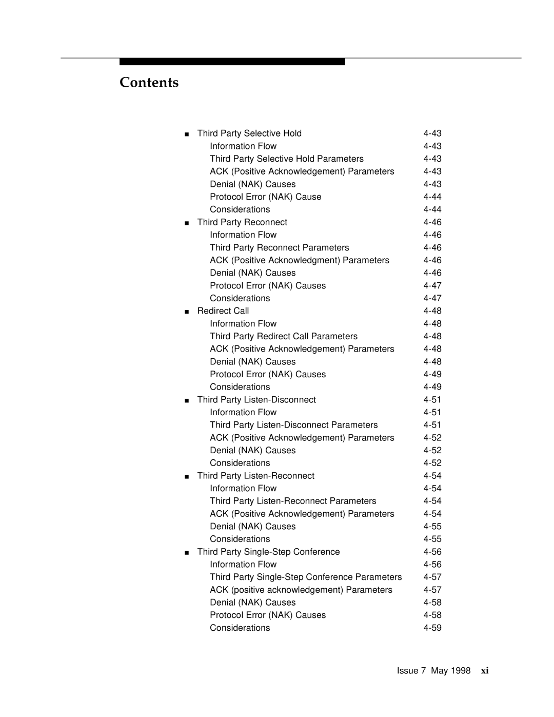 Lucent Technologies 555-230-220 manual Contents 