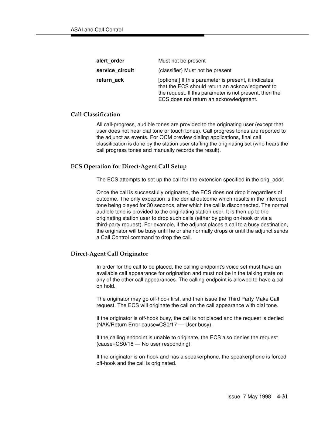 Lucent Technologies 555-230-220 manual ECS Operation for Direct-Agent Call Setup, Direct-Agent Call Originator 