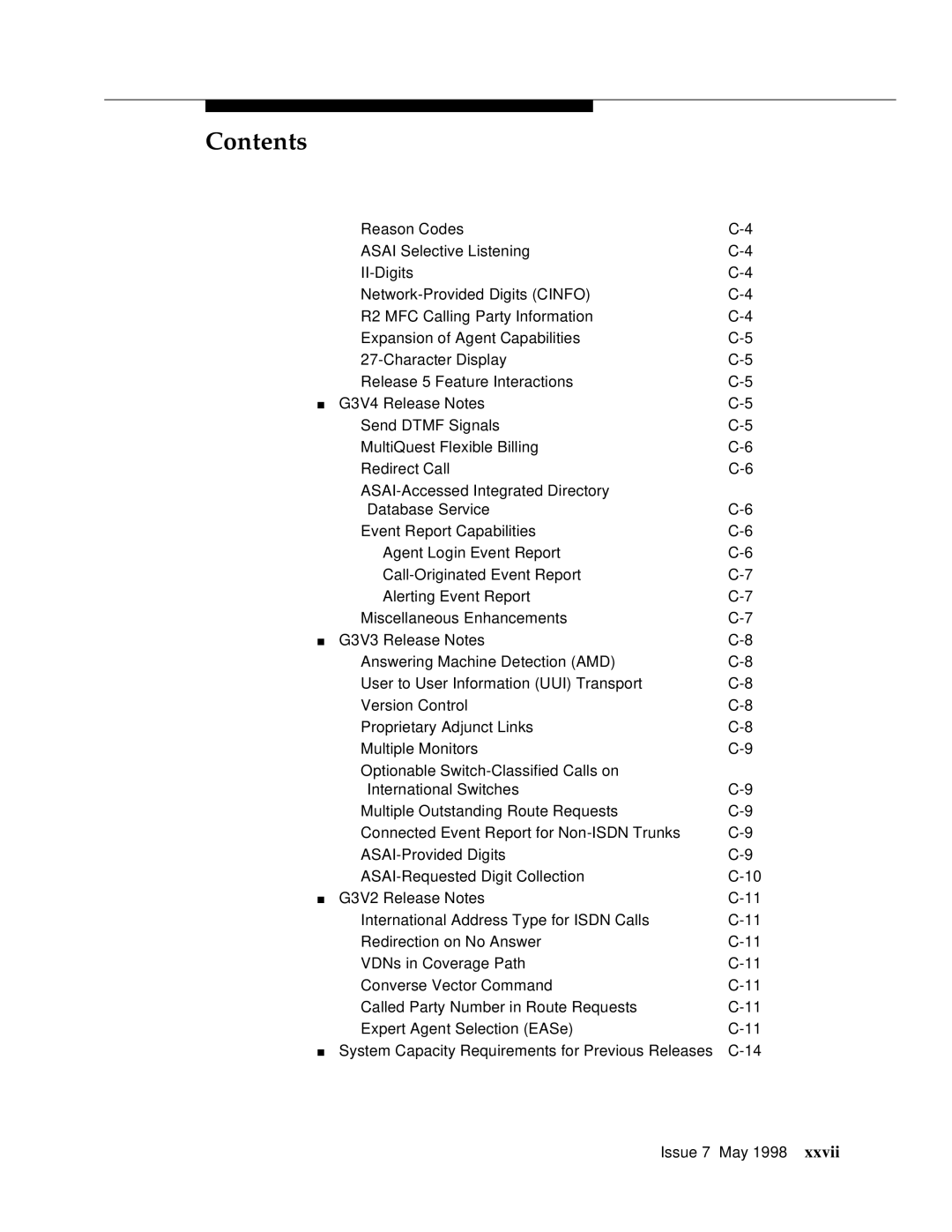 Lucent Technologies 555-230-220 manual Contents 