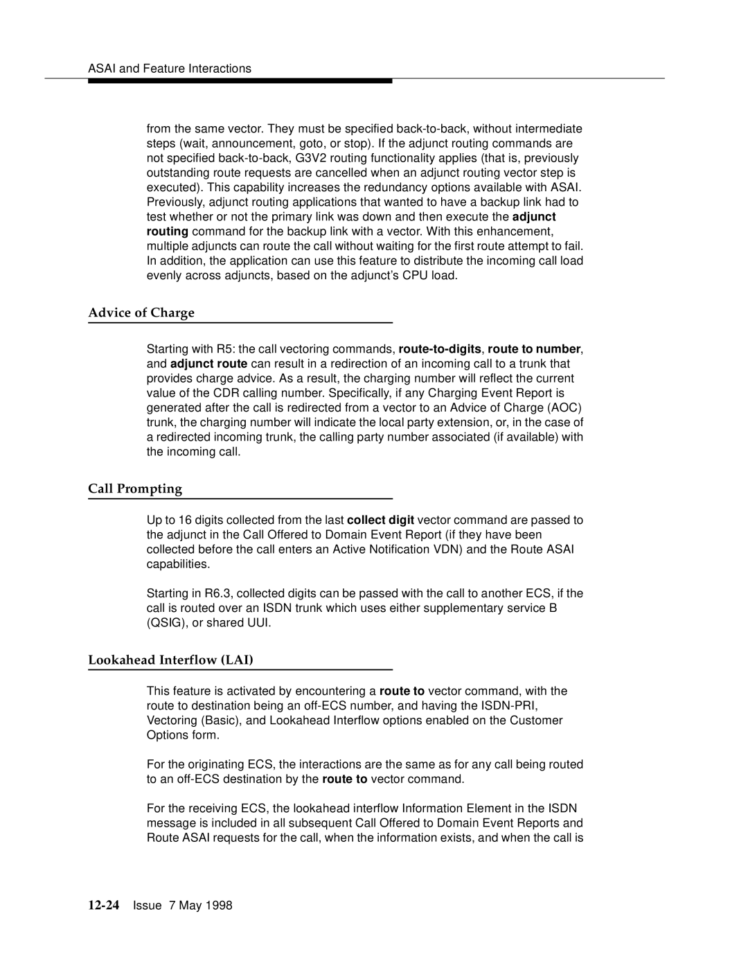 Lucent Technologies 555-230-220 manual Call Prompting, Lookahead Interflow LAI 