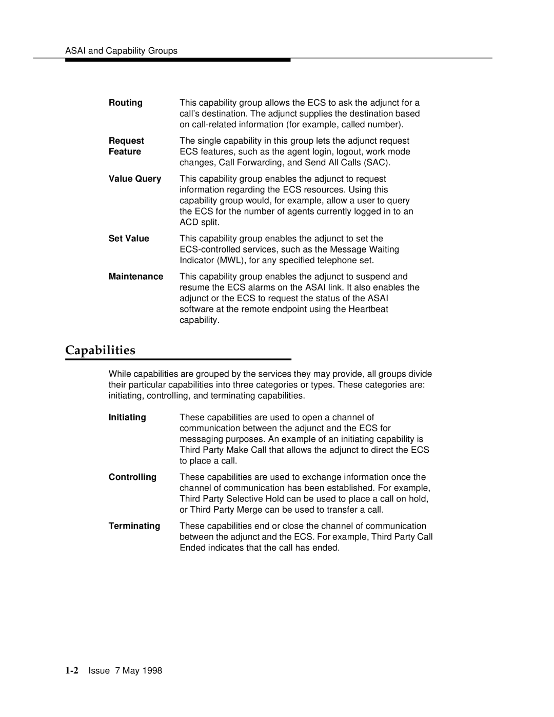 Lucent Technologies 555-230-220 manual Capabilities 