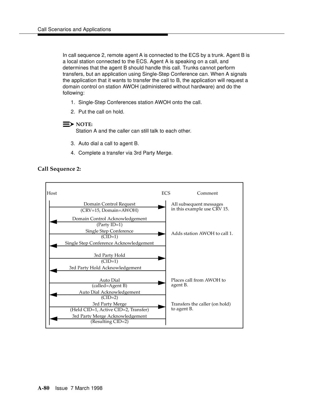 Lucent Technologies 555-230-220 manual 80Issue 7 March 