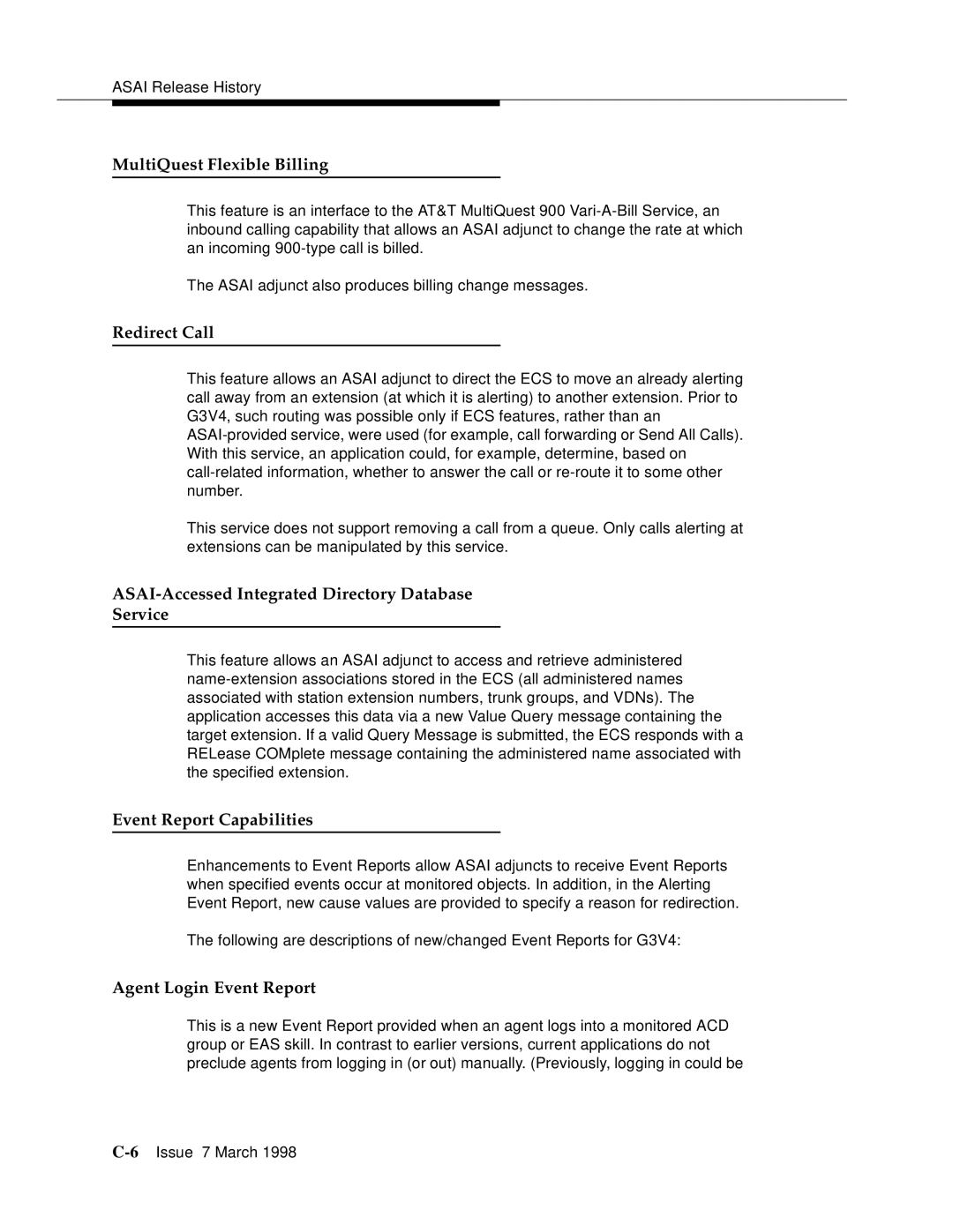 Lucent Technologies 555-230-220 manual MultiQuest Flexible Billing, Redirect Call, Event Report Capabilities 