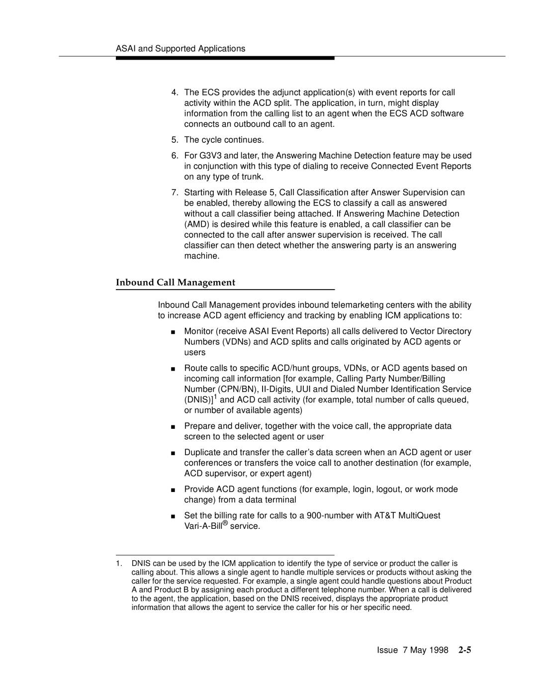 Lucent Technologies 555-230-220 manual Inbound Call Management 