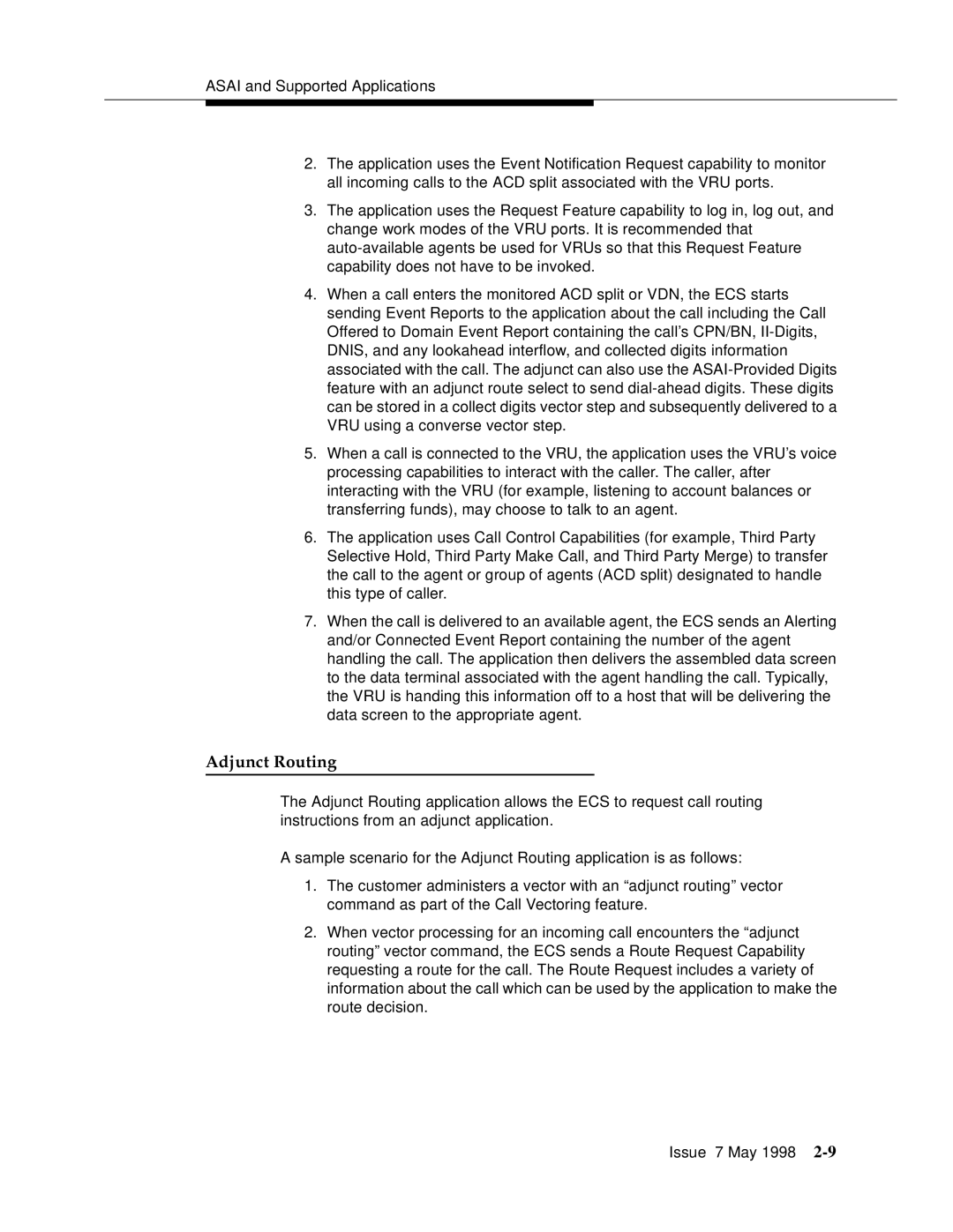 Lucent Technologies 555-230-220 manual Adjunct Routing 