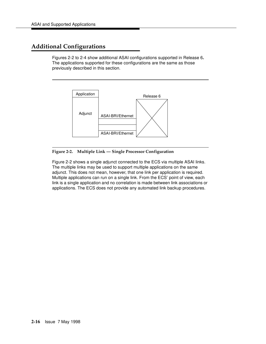 Lucent Technologies 555-230-220 manual Additional Configurations, Multiple Link Single Processor Configuration 