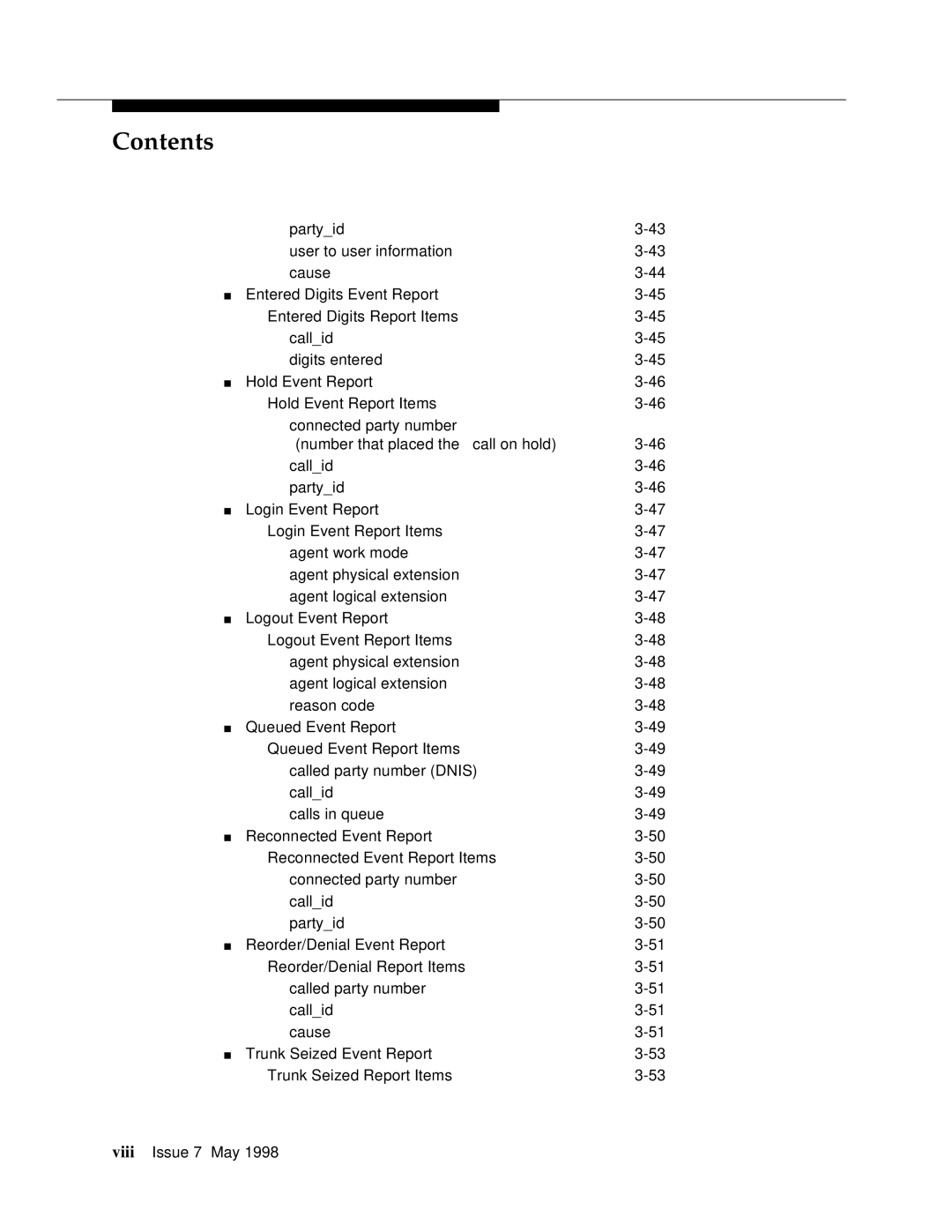 Lucent Technologies 555-230-220 manual Contents 