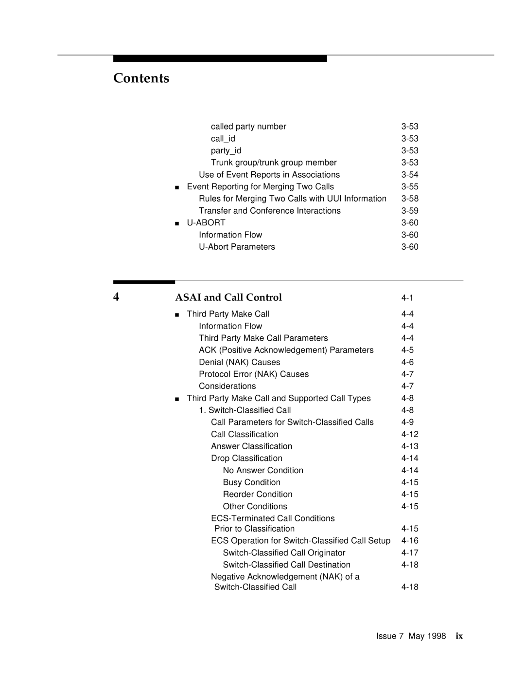 Lucent Technologies 555-230-220 manual Asai and Call Control 