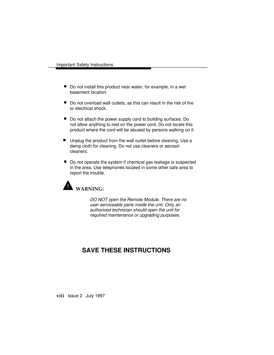 Lucent Technologies 555-230-796 manual Viii Issue 2 July 