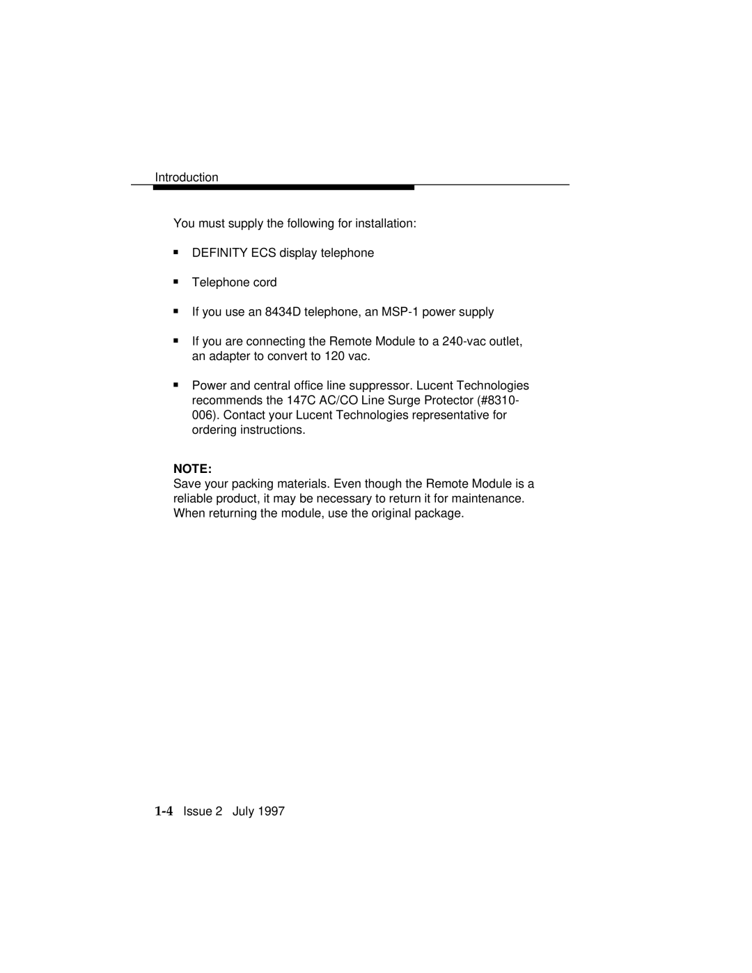 Lucent Technologies 555-230-796 manual 