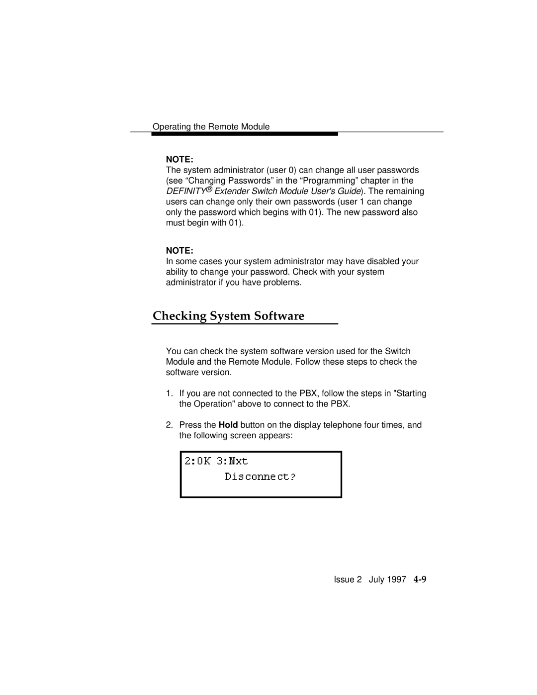 Lucent Technologies 555-230-796 manual Checking System Software 