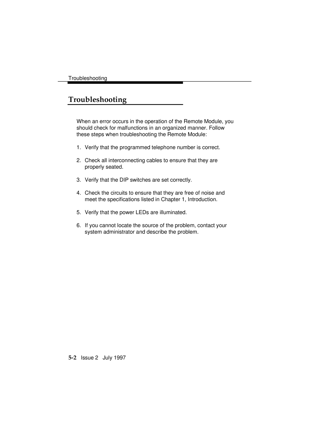 Lucent Technologies 555-230-796 manual Troubleshooting 