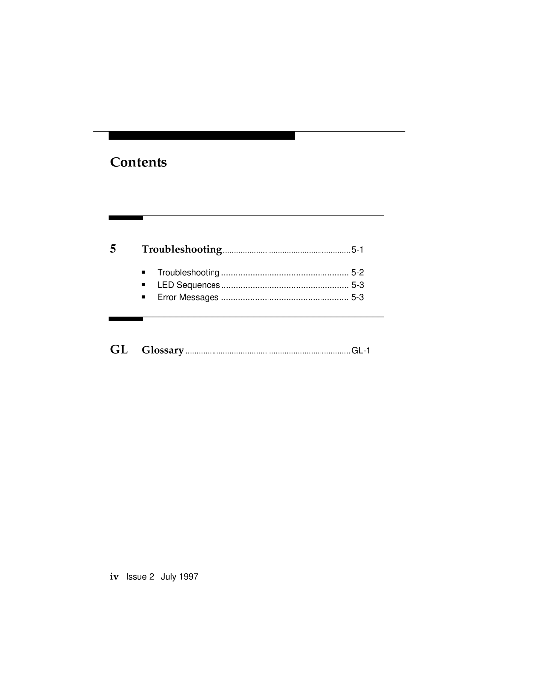 Lucent Technologies 555-230-796 manual GL-1 