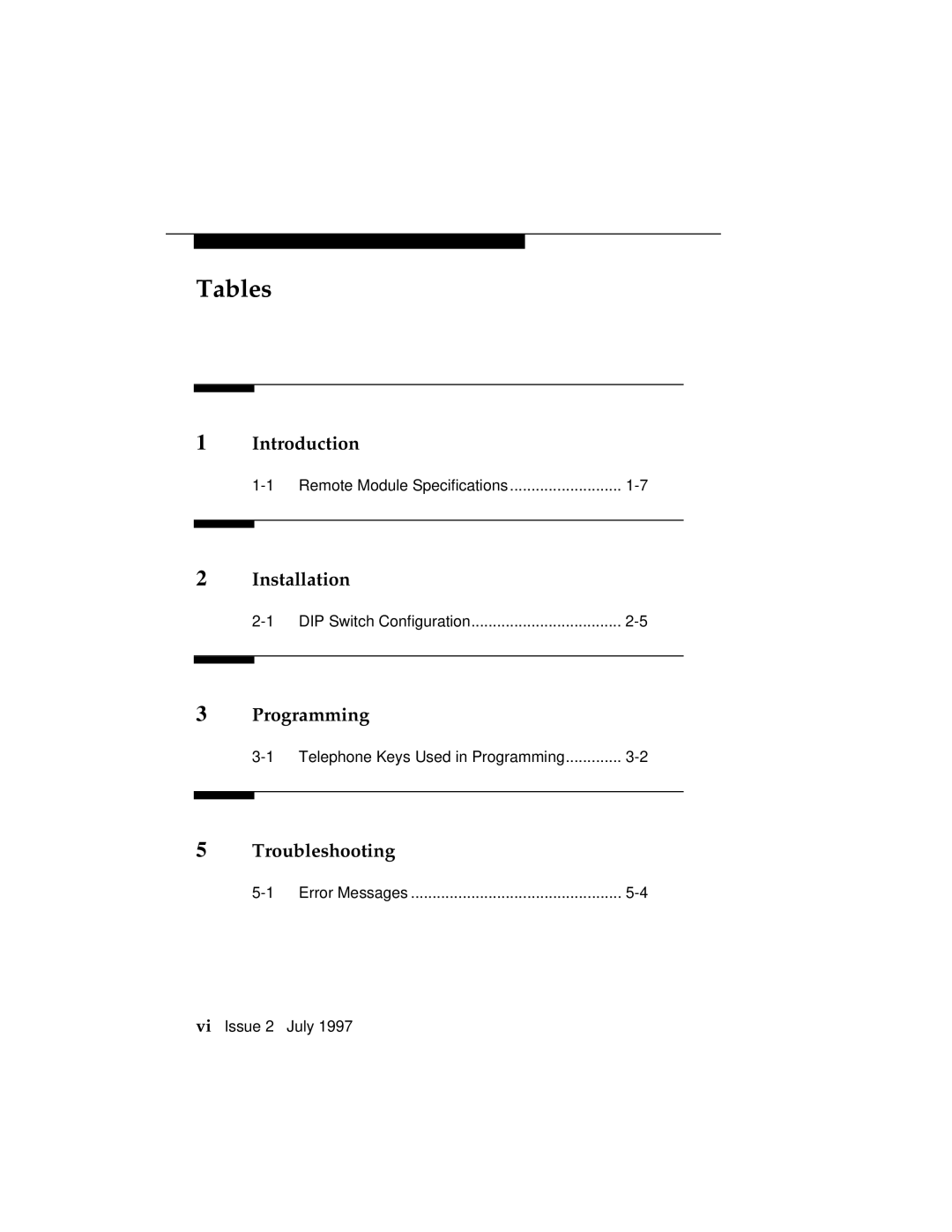 Lucent Technologies 555-230-796 manual Tables, Troubleshooting 