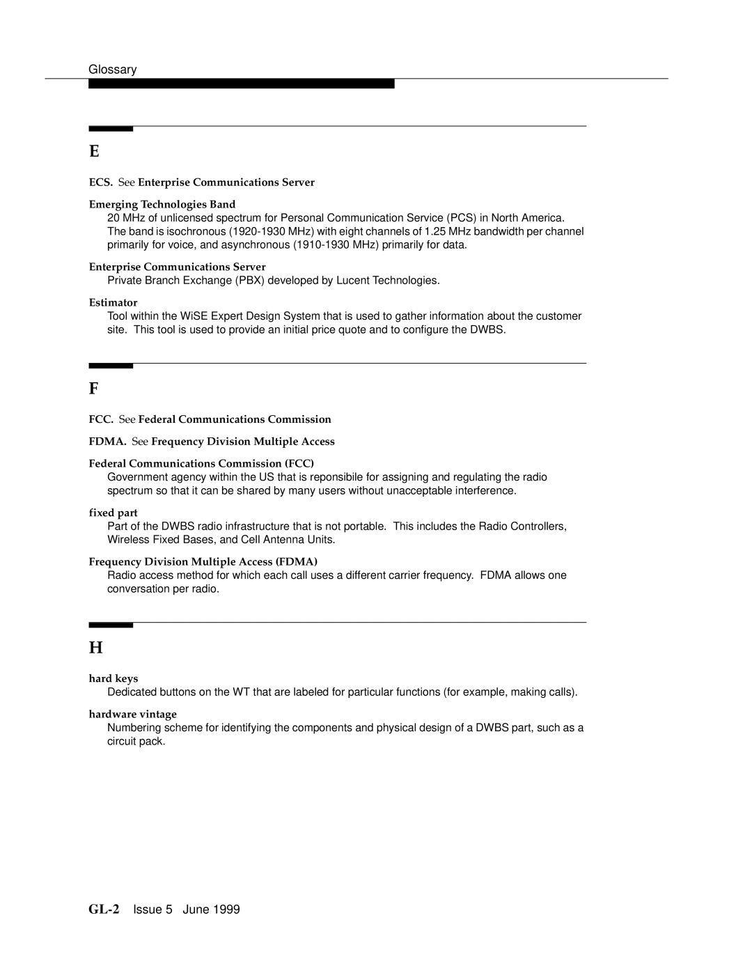 Lucent Technologies 555-232-102 manual GL-2Issue 5 June 