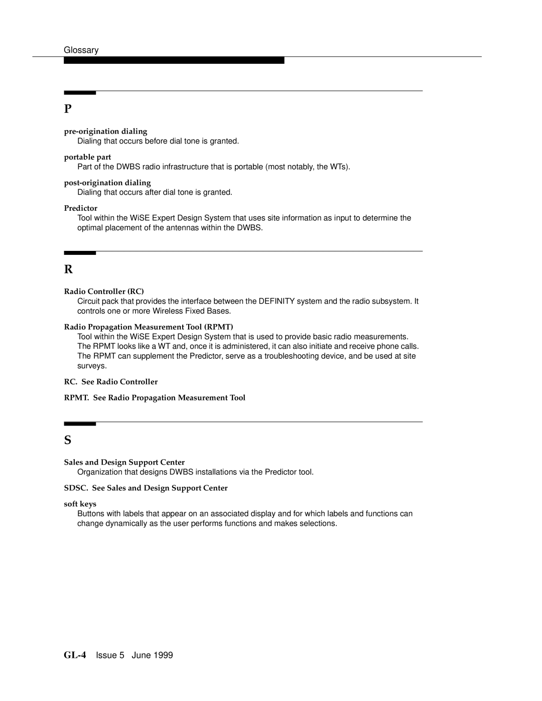 Lucent Technologies 555-232-102 manual GL-4Issue 5 June 