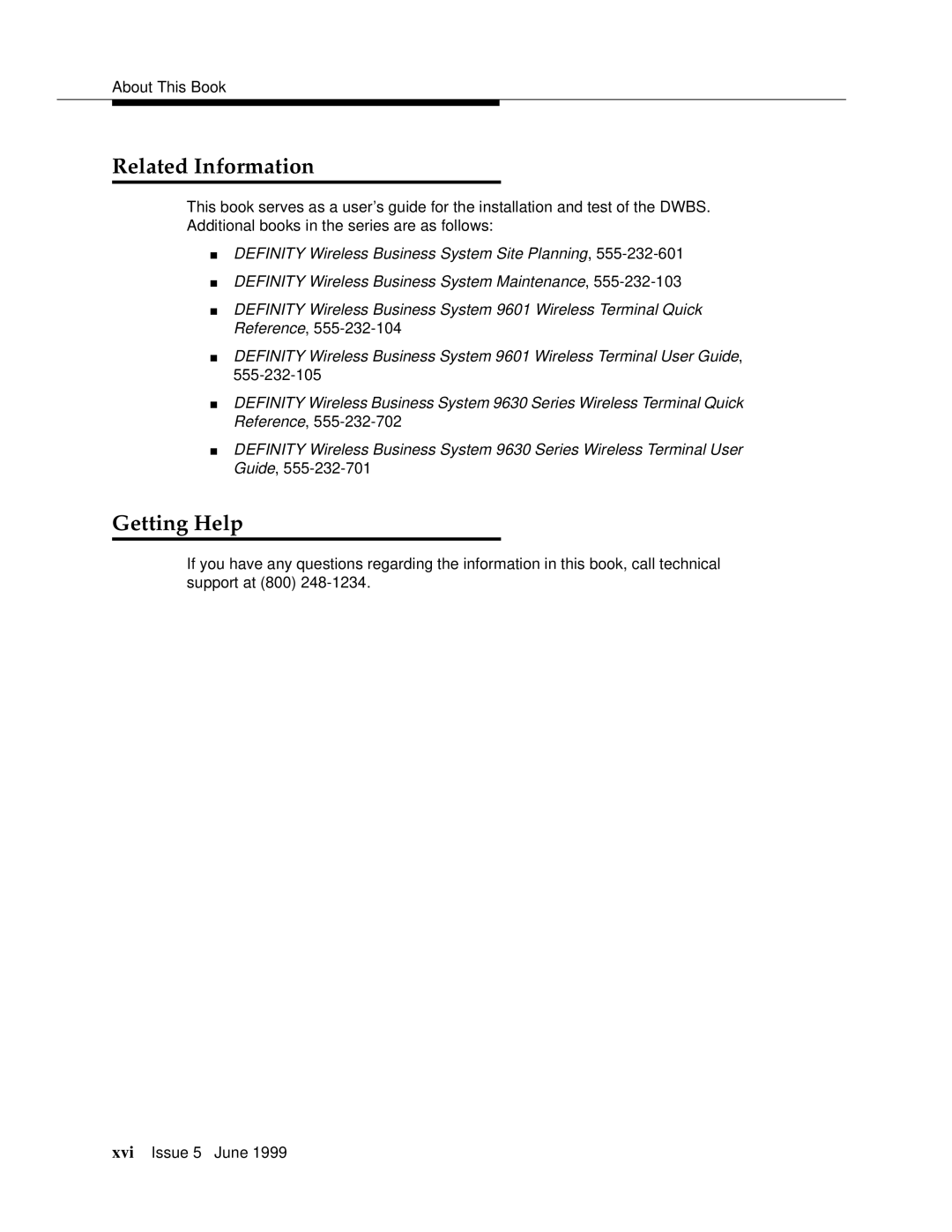 Lucent Technologies 555-232-102 manual Related Information, Getting Help 