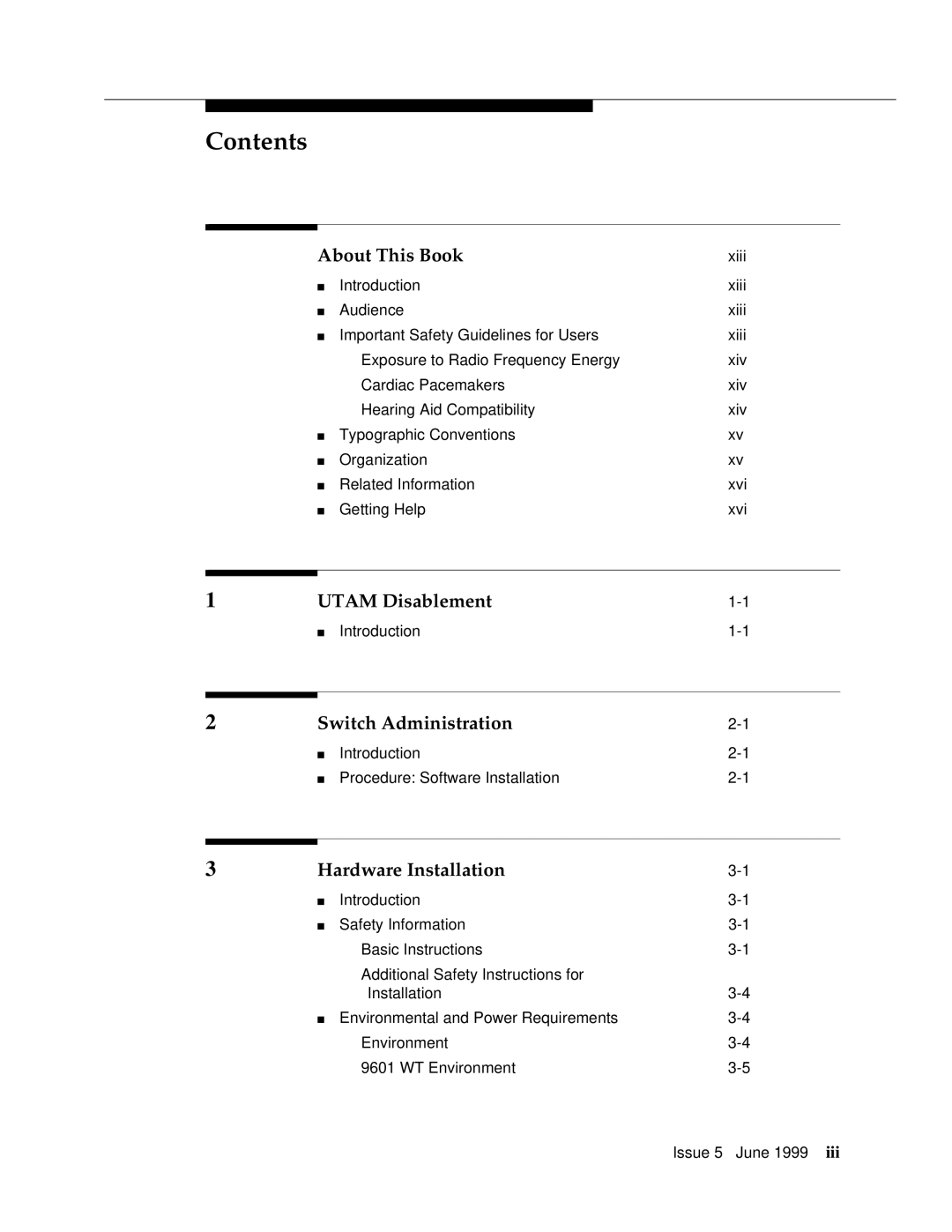 Lucent Technologies 555-232-102 manual Contents 