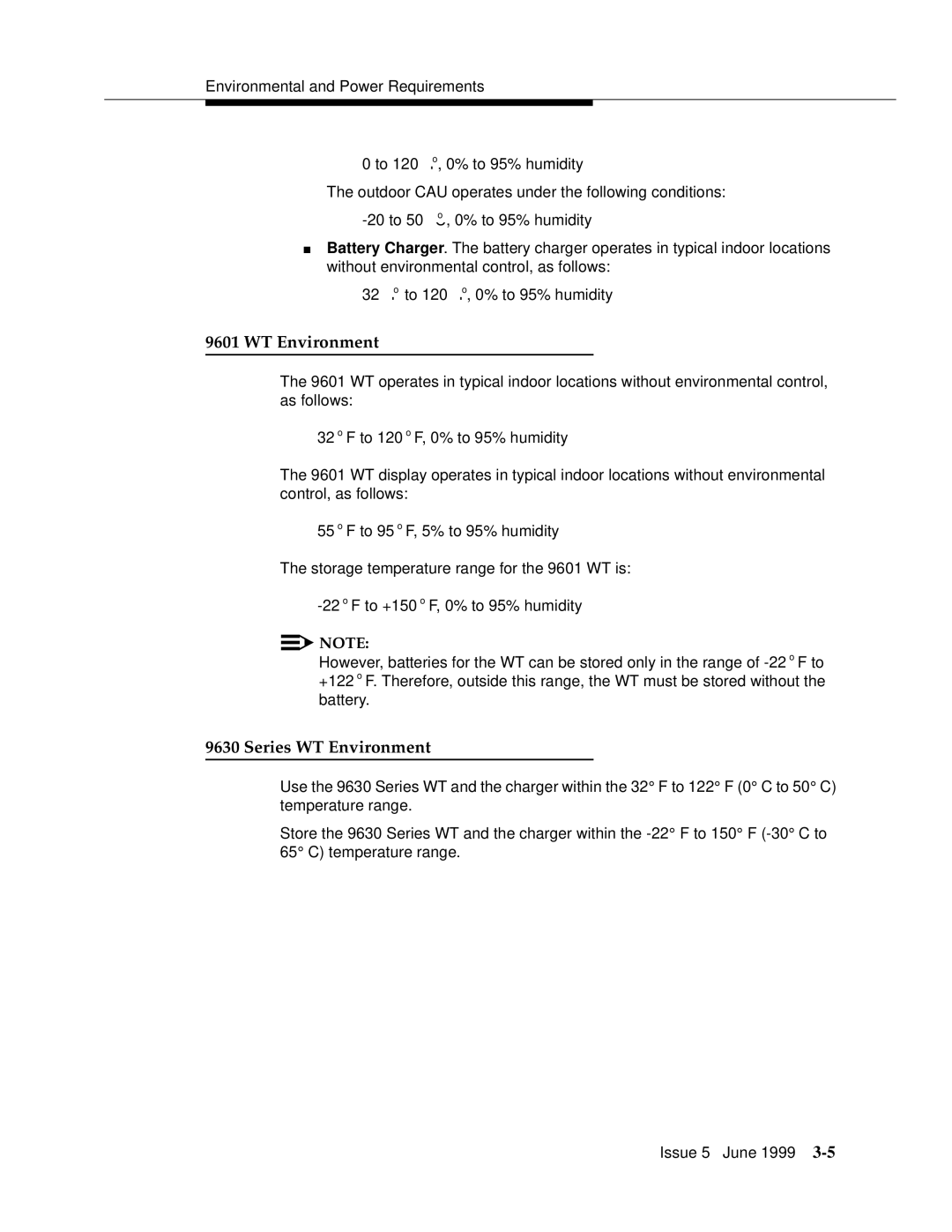 Lucent Technologies 555-232-102 manual Series WT Environment 