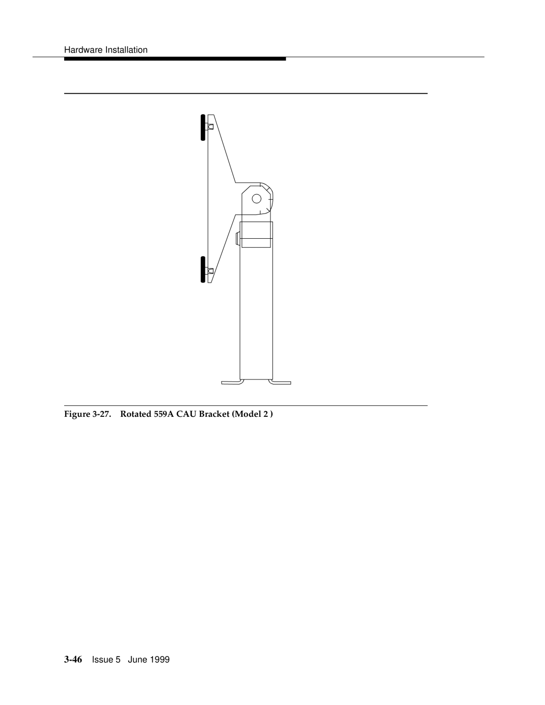 Lucent Technologies 555-232-102 manual Rotated 559A CAU Bracket Model 