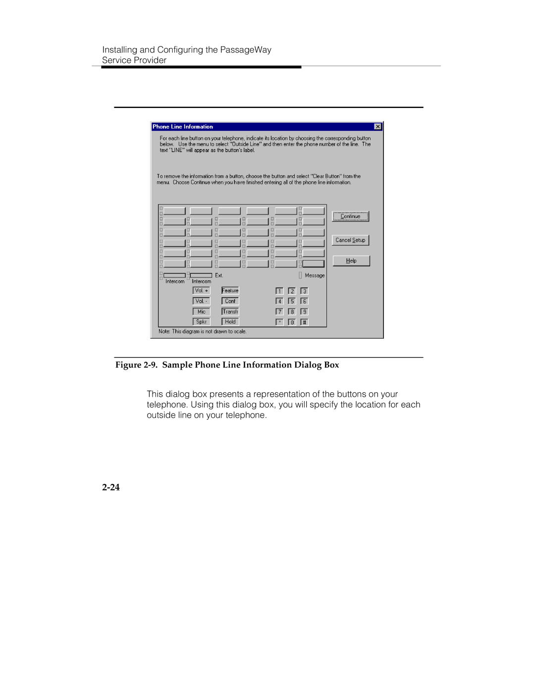 Lucent Technologies 560-201-113 manual Sample Phone Line Information Dialog Box 