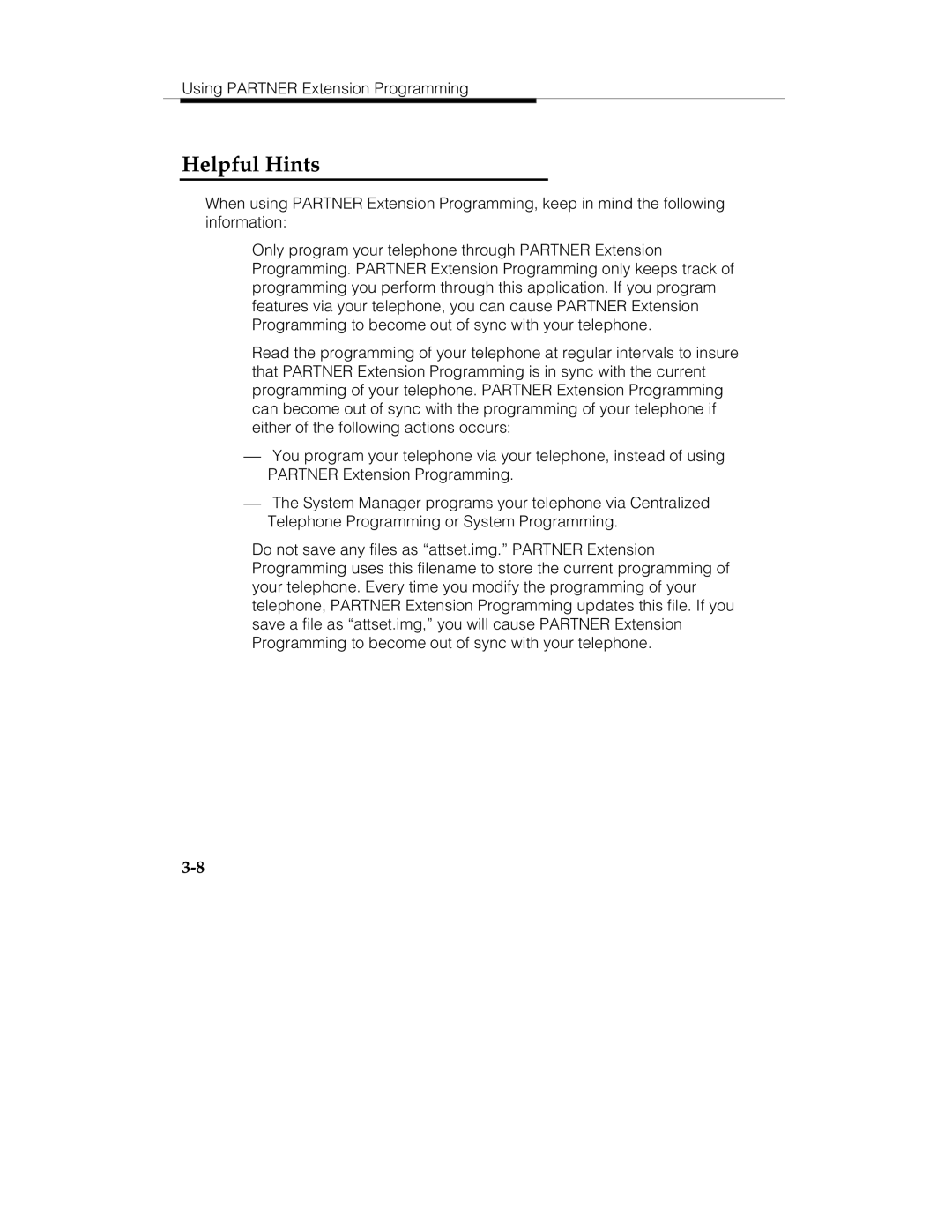 Lucent Technologies 560-201-113 manual Helpful Hints 