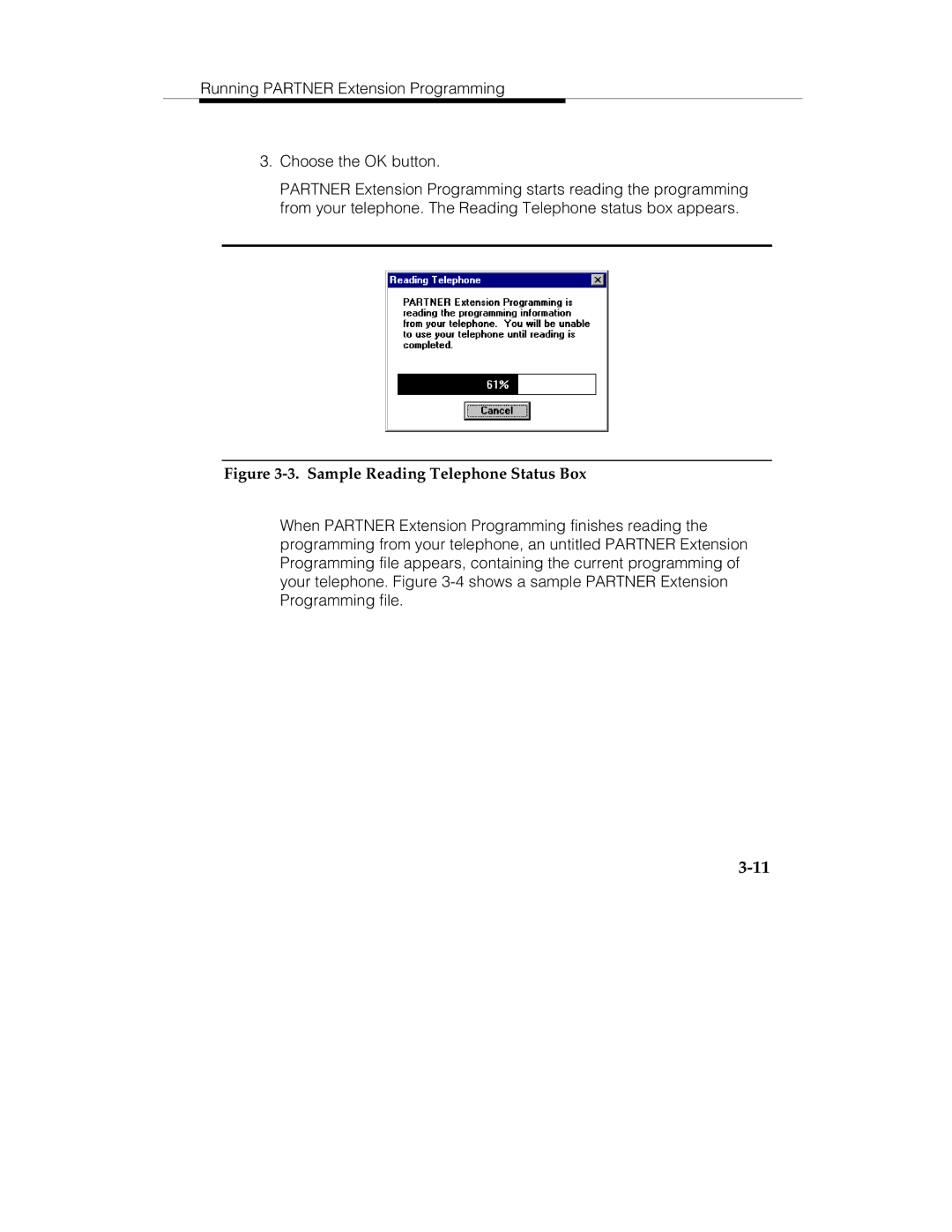 Lucent Technologies 560-201-113 manual Sample Reading Telephone Status Box 