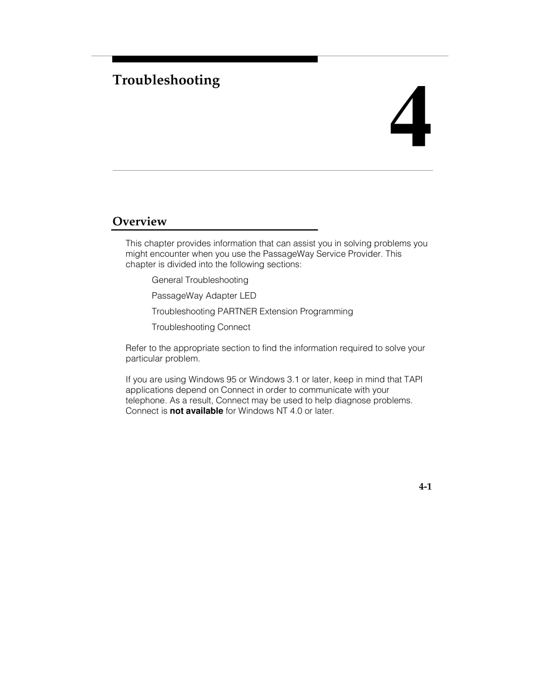 Lucent Technologies 560-201-113 manual Troubleshooting 