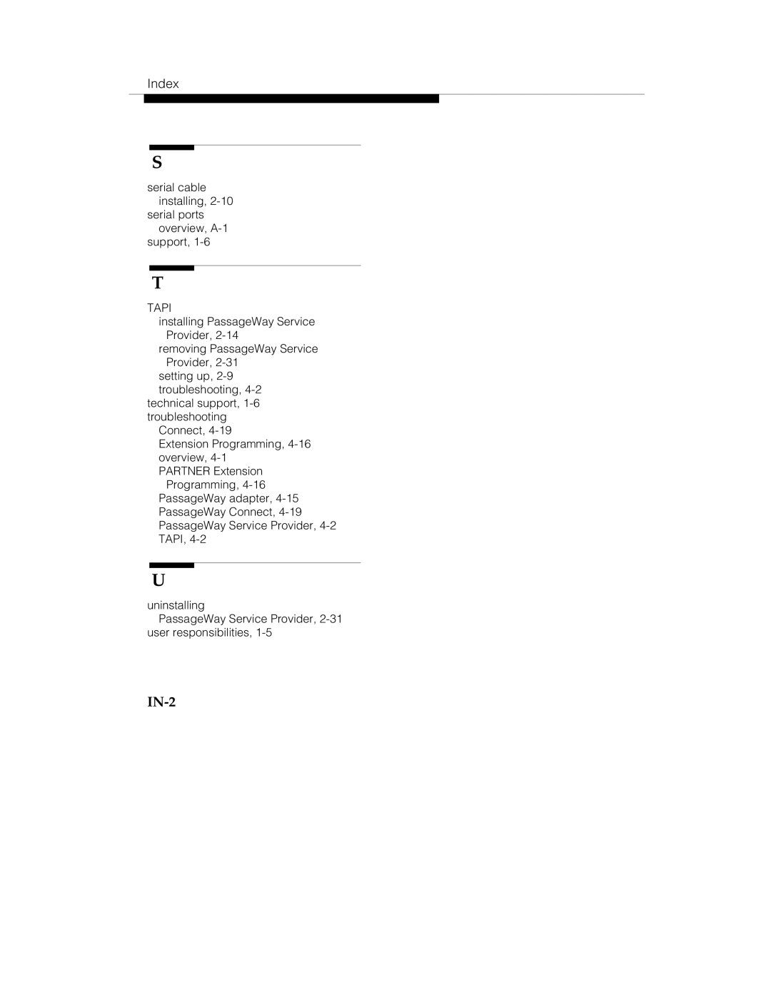 Lucent Technologies 560-201-113 manual IN-2 