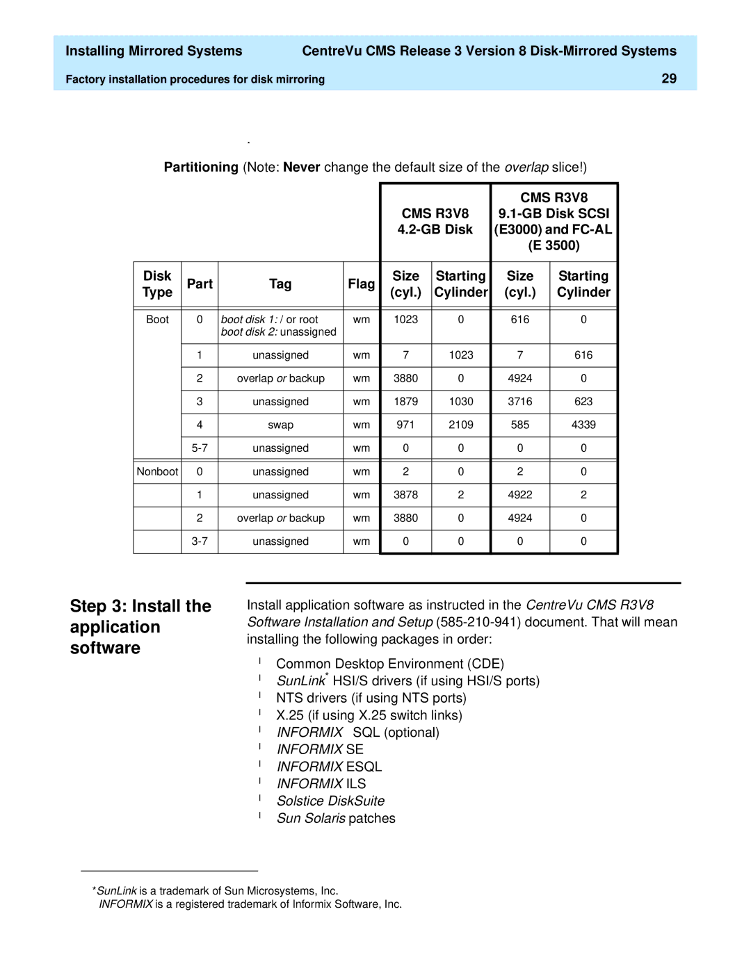 Lucent Technologies 585-210-940 manual Install the application software, Disk Part 