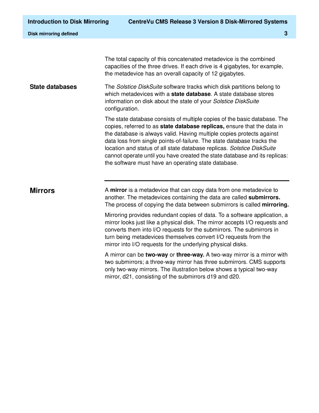 Lucent Technologies 585-210-940 manual Mirrors, State databases 